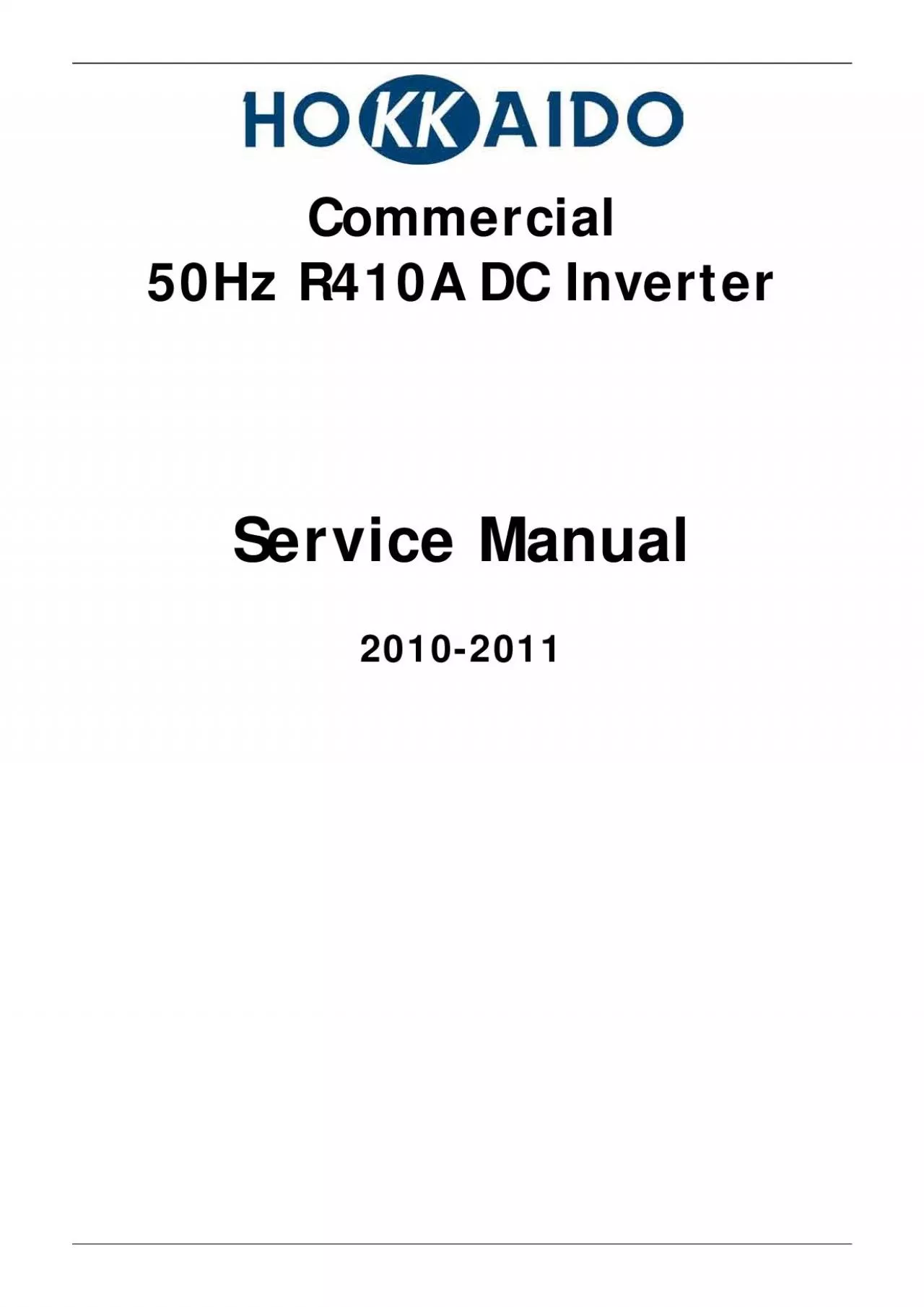 PDF-Commercial50Hz RDC Inverter Service Manual20102011