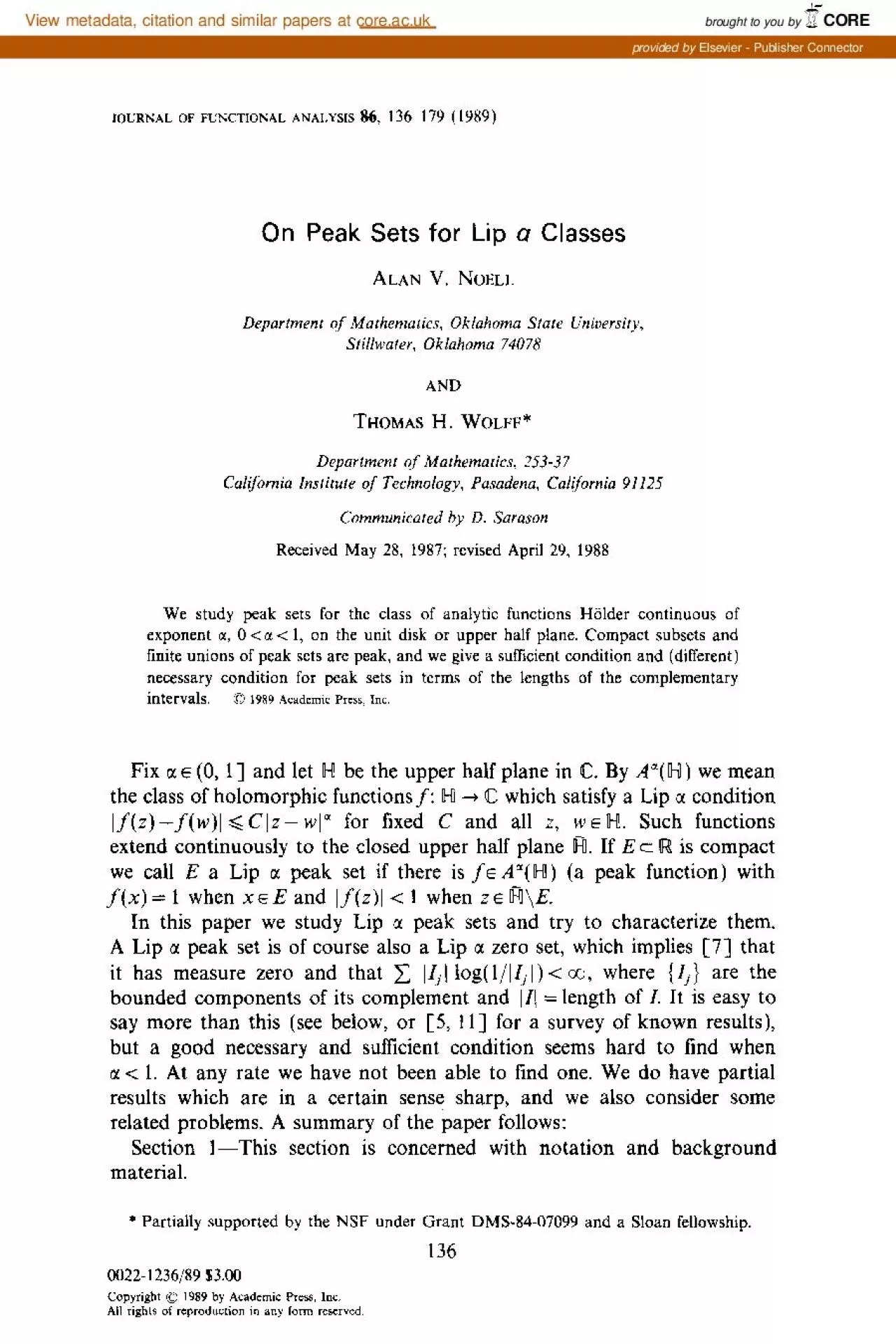 PDF-JOURNAL OF FUNCTIONAL ANALYSIS 86