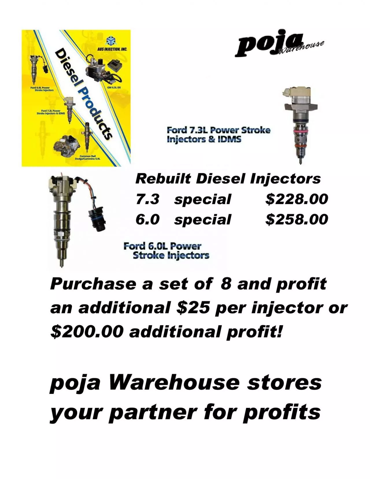 PDF-Rebuilt Diesel Injectors Purchase a set of 8 and profit an additional