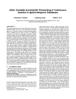 SINAScalableIncrementalProcessingofContinuousQueriesinSpatiotemporal