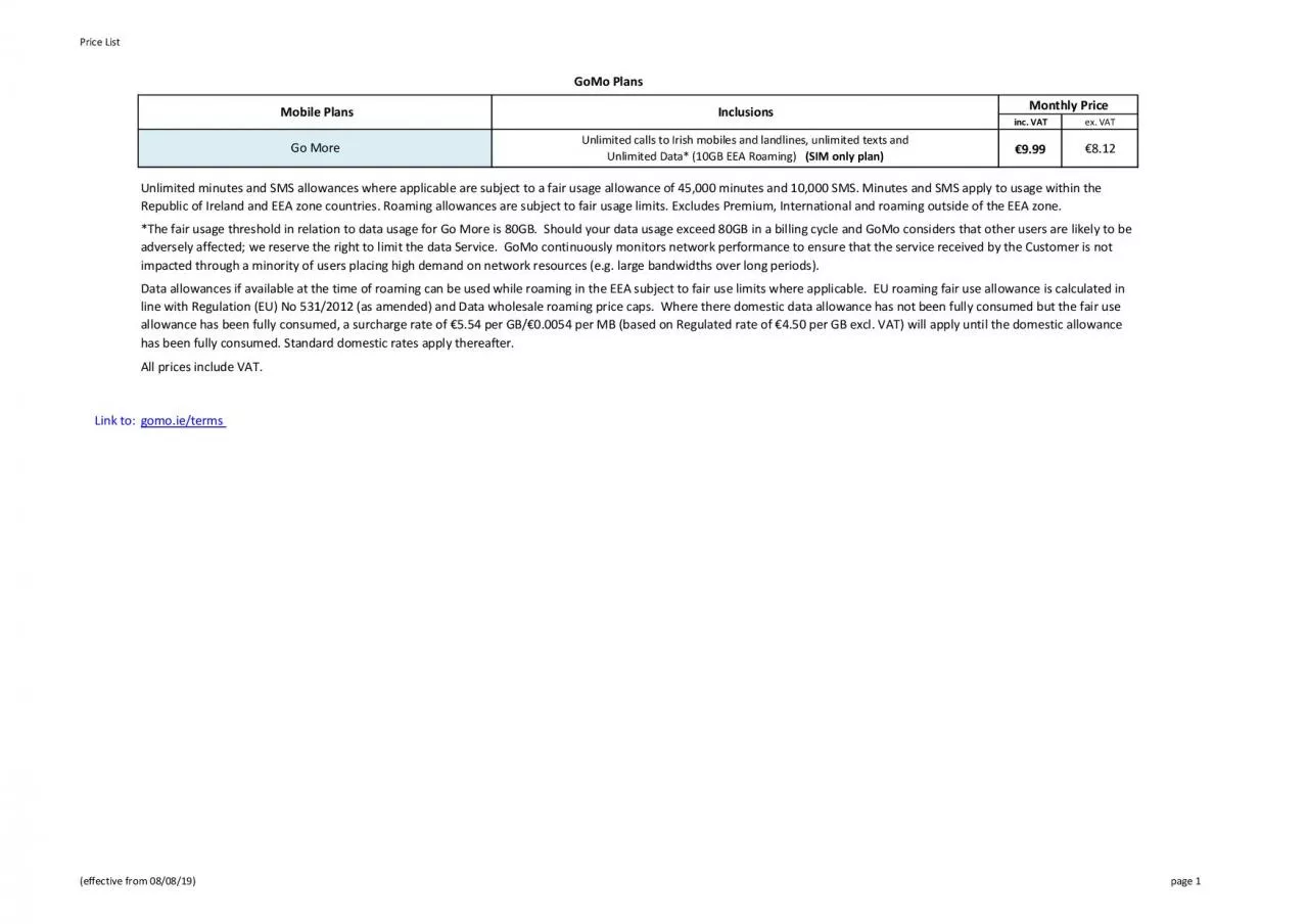 PDF-Price List