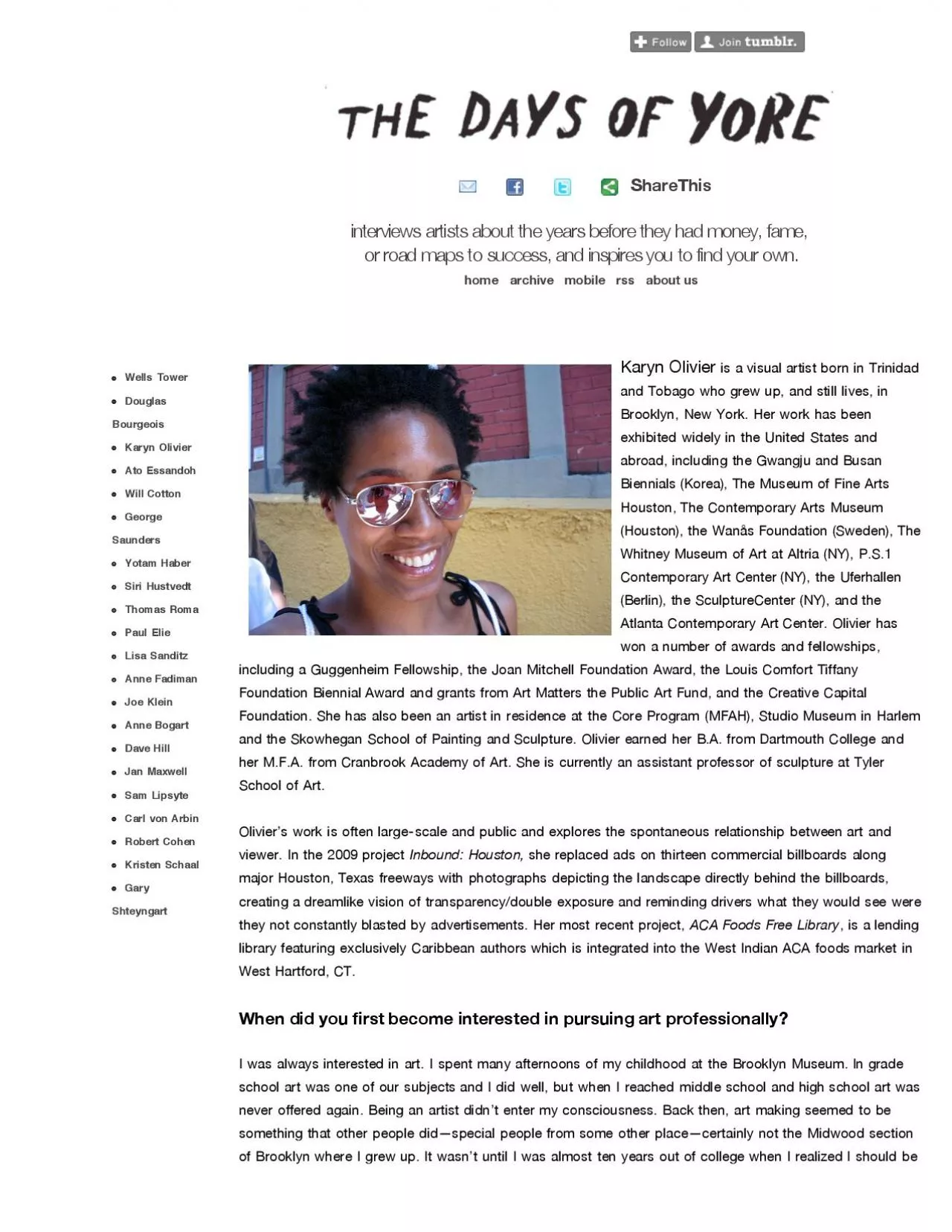 PDF-about usKaryn Olivier is a visual artist born in Trinidadand Tobago wh