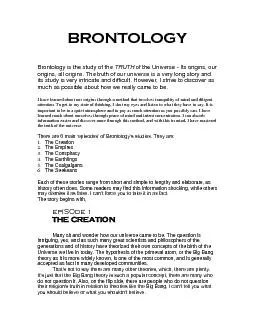 BRONTOLOGY