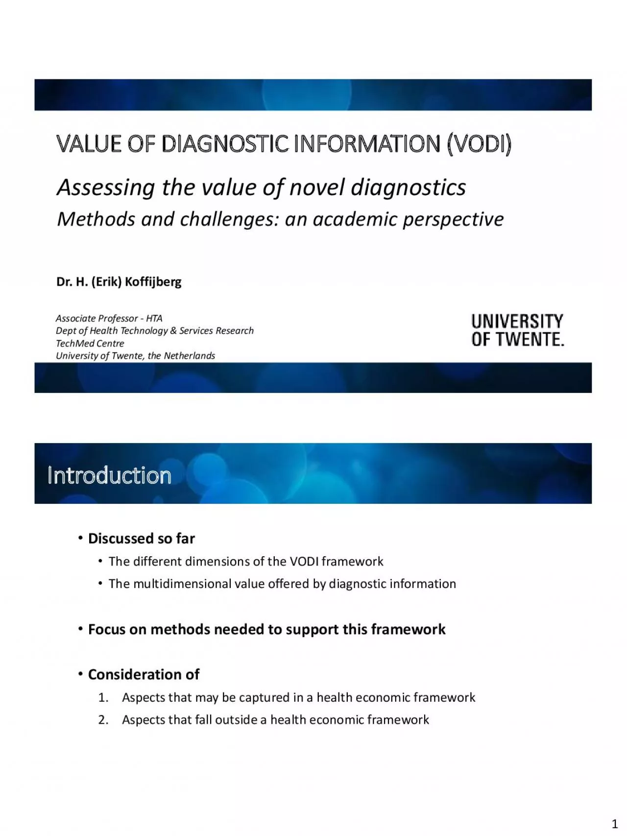 PDF-VALUE OF DIAGNOSTIC INFORMATION VODI