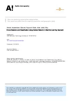 DroneDetectionandClassi2cationUsingCellularNetworkAMachineLearning