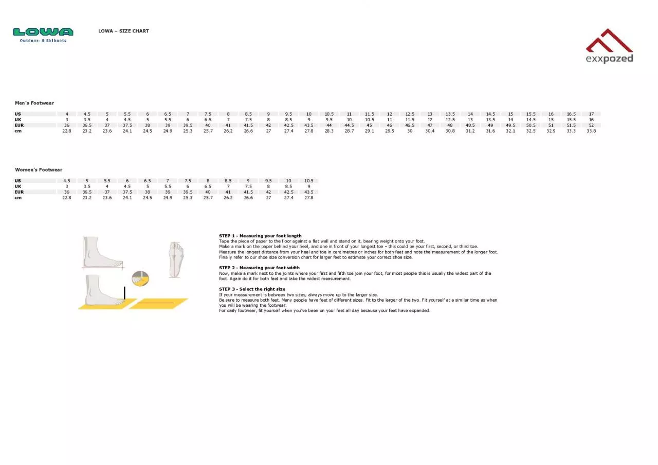 PDF-LOWA SIZE CHART