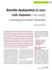 linical care  he prevalence of erectile dysfunction in