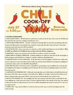 I CASI CHILI COOKING RULES