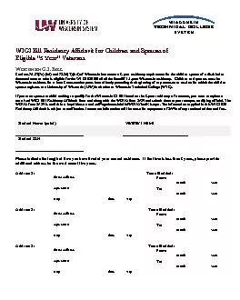 WIGI Bill Residency Affidavit for Children and Spouses of