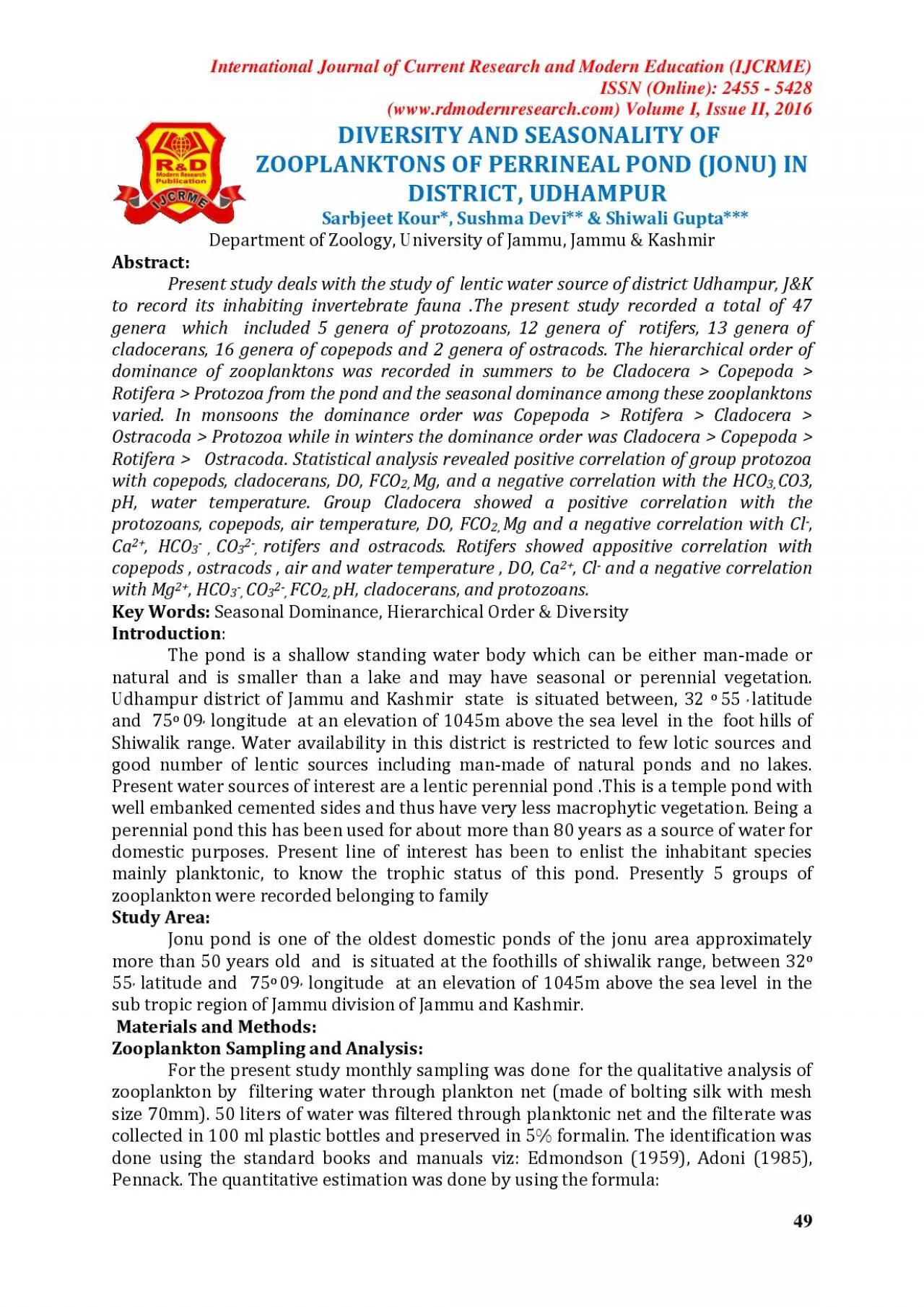 PDF-International Journal of Current Research and Modern Education IJCRME