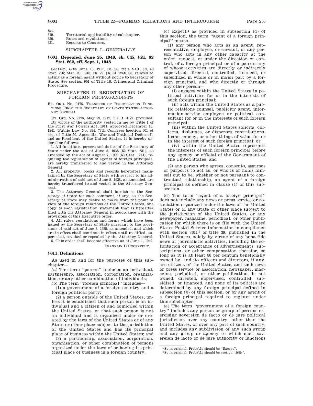 PDF-601 Repealed June 25 1948 ch 645 21 62Section acts June 15