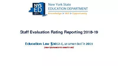 Staff Evaluation Rating Reporting 2018