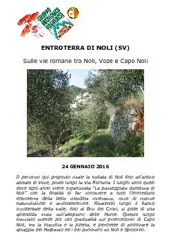 PDF-ENTROTERRA DI NOLISulle vie romane tra Noli Voze e Capo Noli