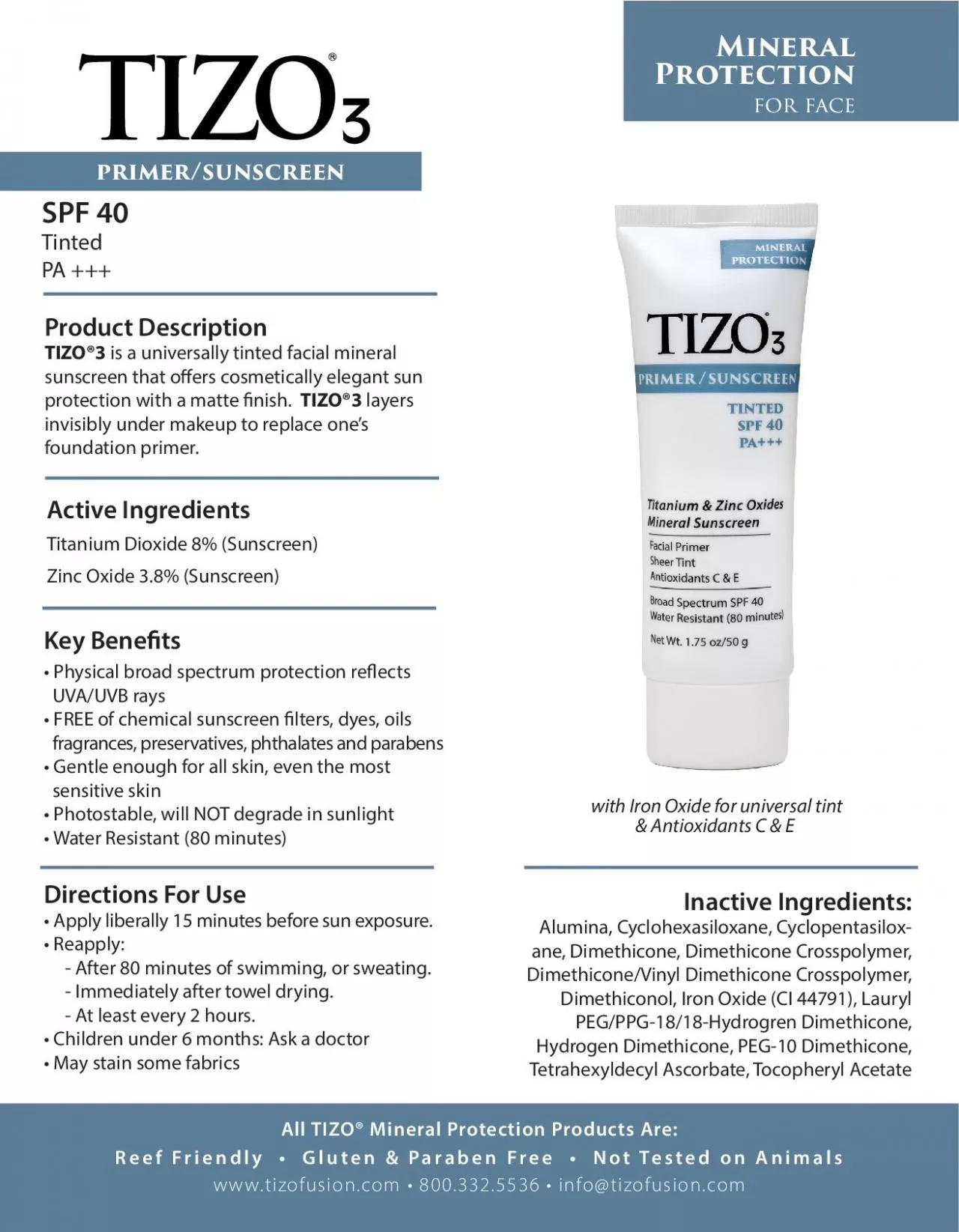 PDF-Product DescriptionTIZO3 is a universally tinted facial mineral suns