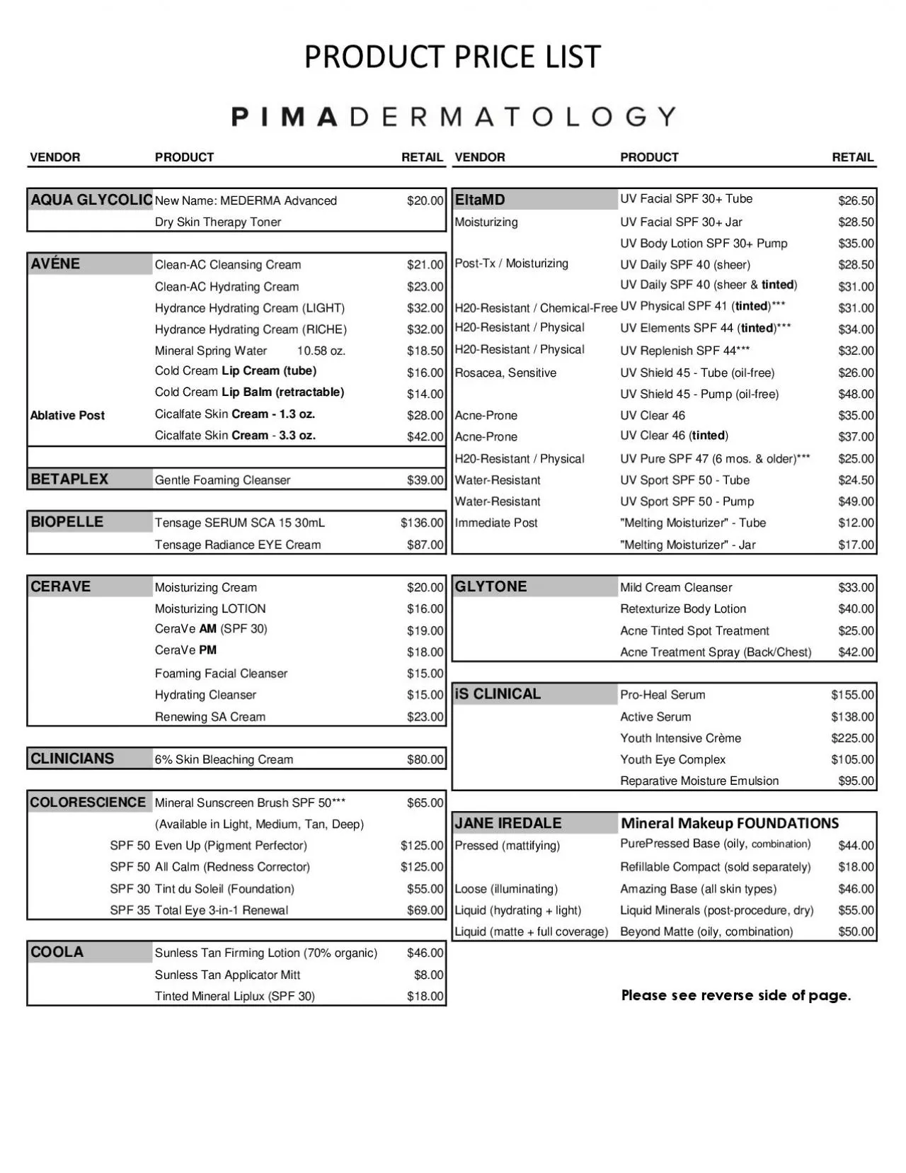 PDF-PRODUCT PRICE LIST