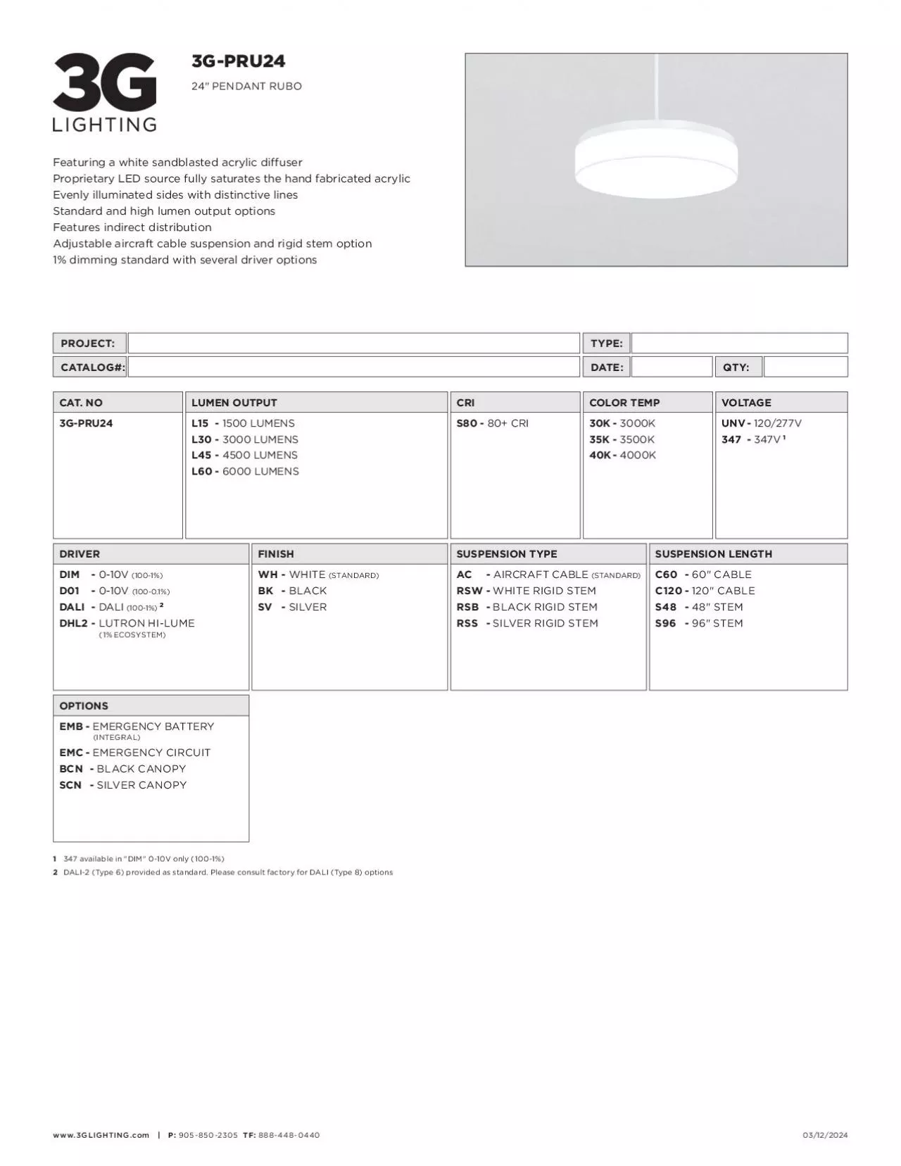 PDF-PENDANT MOUNTED