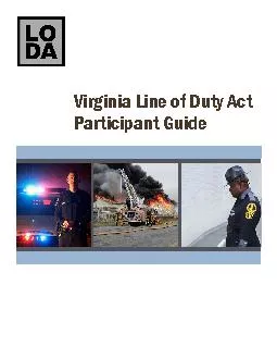 Virginia Line of Duty ActParticipant Guide