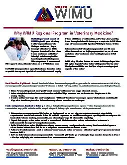 Why WIMU Regional Program in Veterinary Medicine