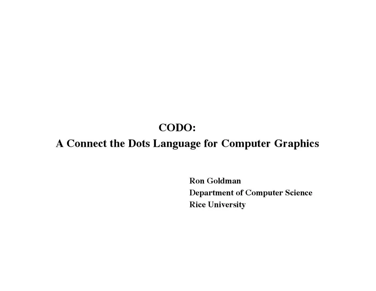 PDF-CODOA Connect the Dots Language for Computer