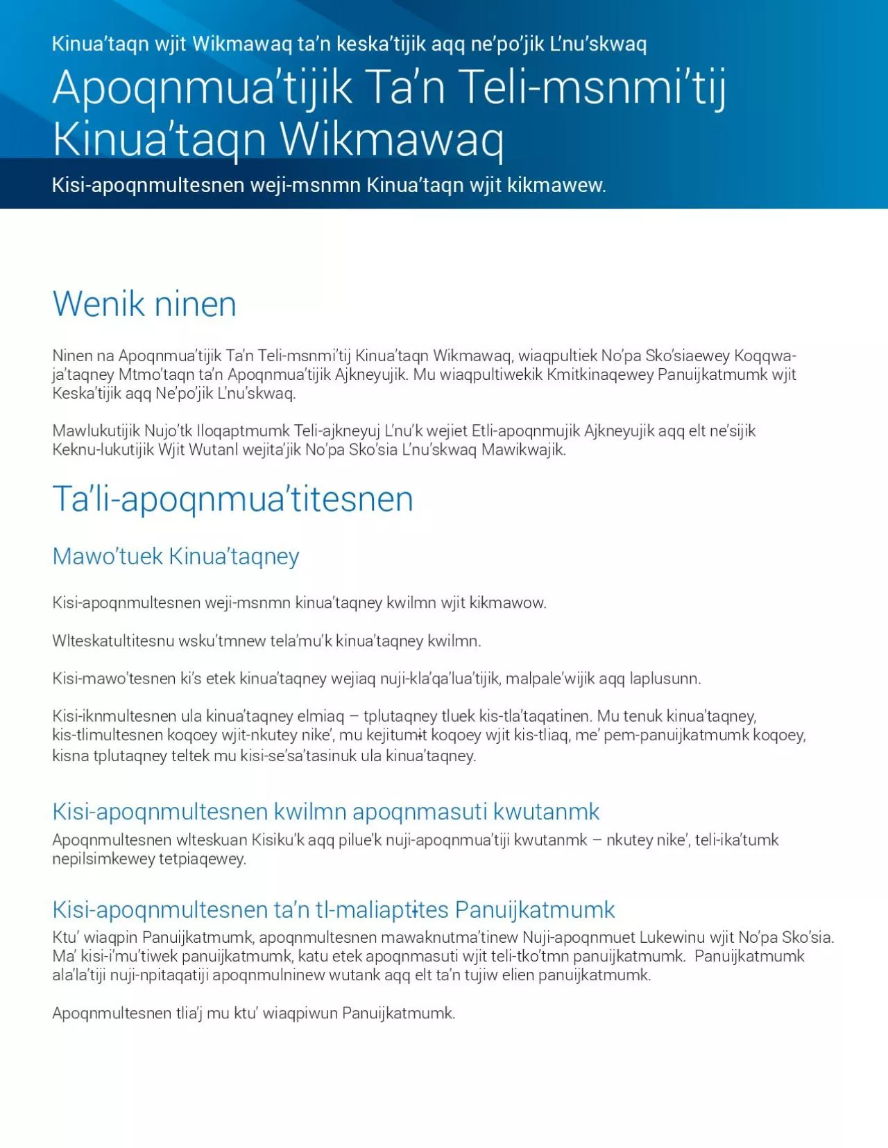 PDF-Wenik ninenNinen na Apoqnmua146tijik Ta146n Telimsnmi146tij