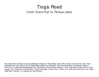 Tioga Roadfrom Crane Flat to Tenaya LakeDay hikes and overnight trip