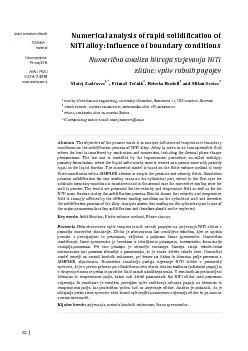 umericl nlysis of rpid solidifiction of