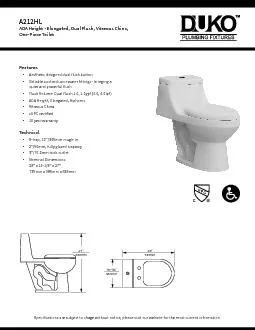 FeaturesAesthetic designed dual flush button Reliable and exclusive wa