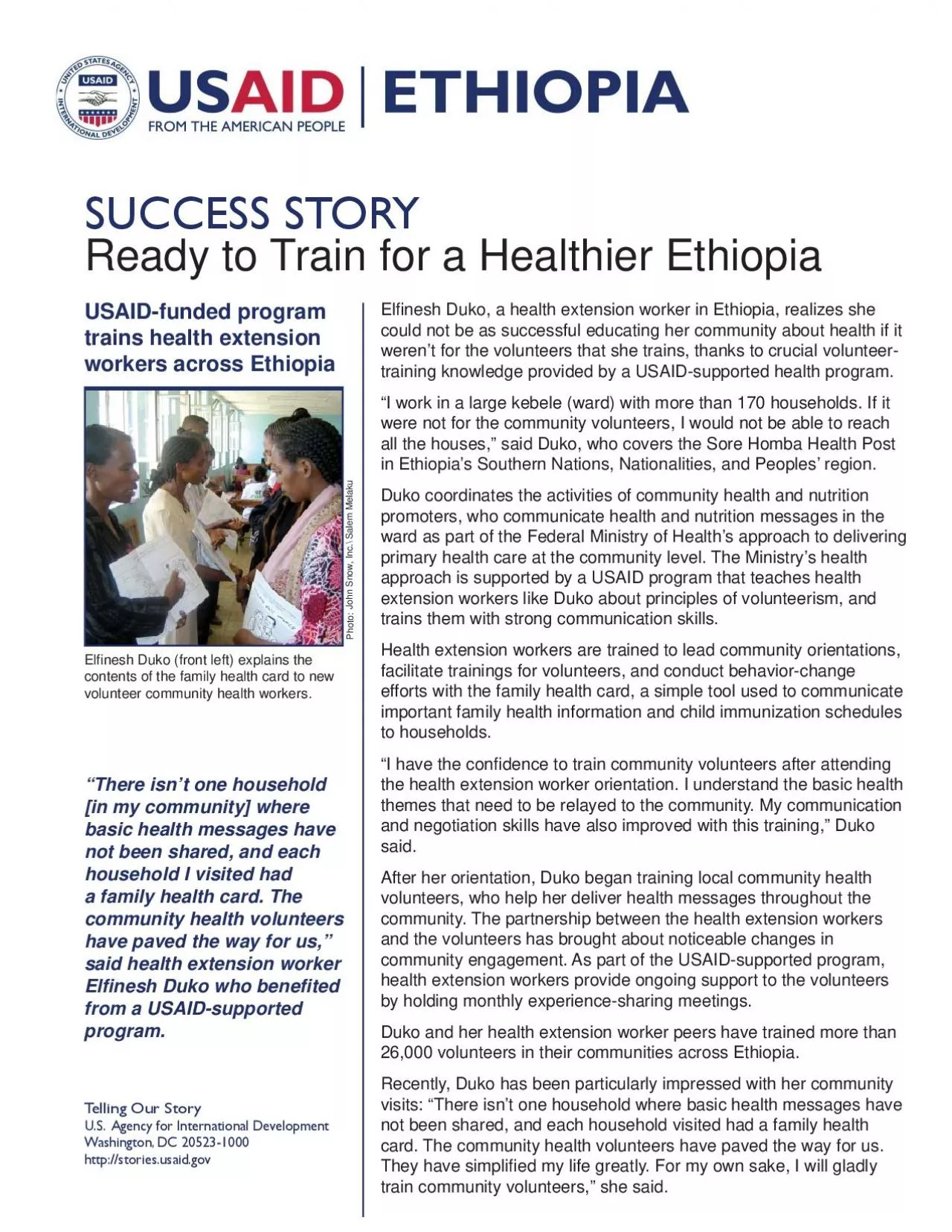 PDF-Ready to Train for a Healthier Ethiopia nesh Duko a health extension