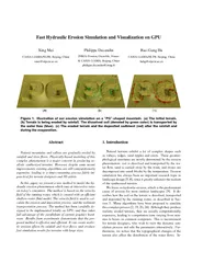 Fast Hydraulic Erosion Simulation and Visualization on