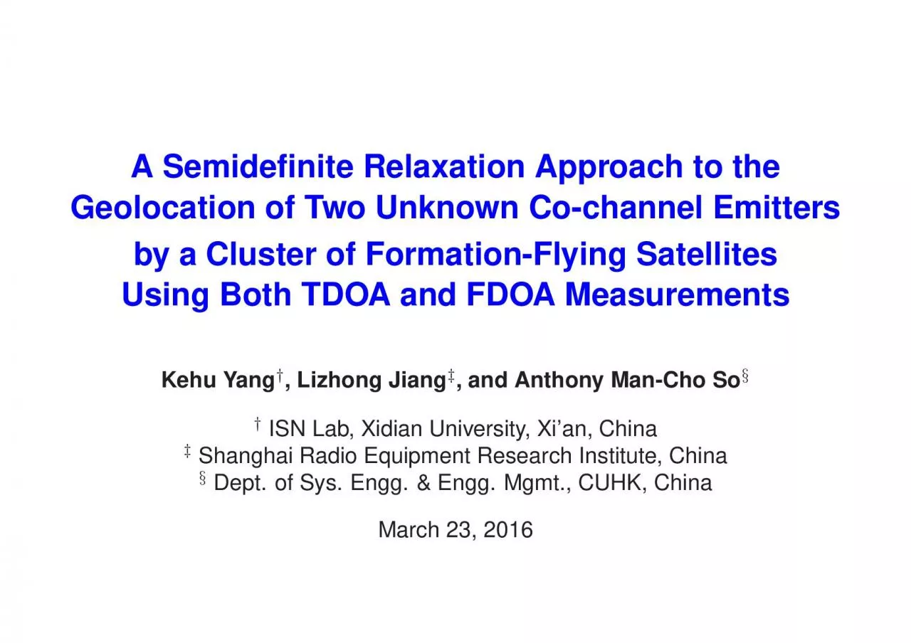 PDF-ASemideniteRelaxationApproachtotheGeolocationofTwoUnknownCochannelEm