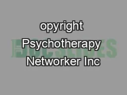 opyright Psychotherapy Networker Inc