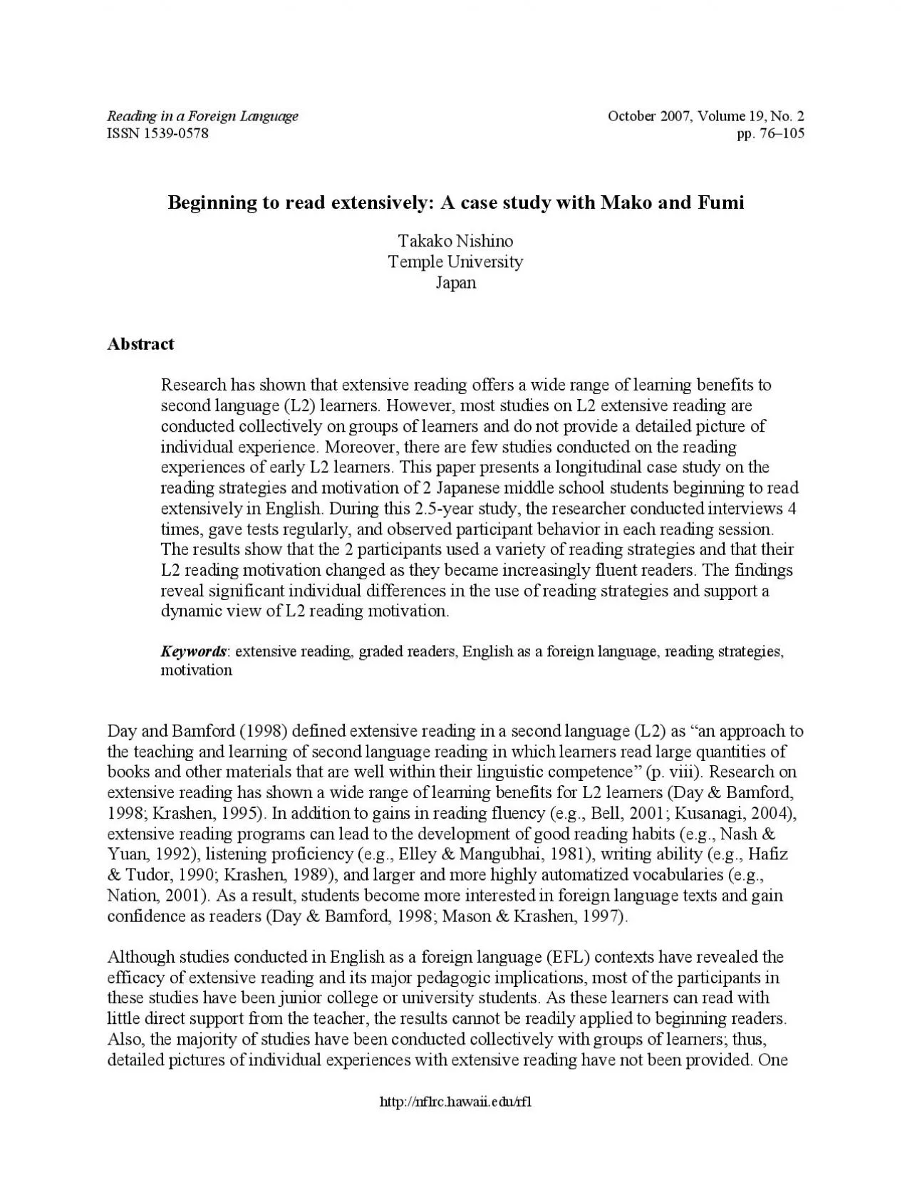 PDF-httpnflrchawaiiedurfl Reading in a Foreign Language