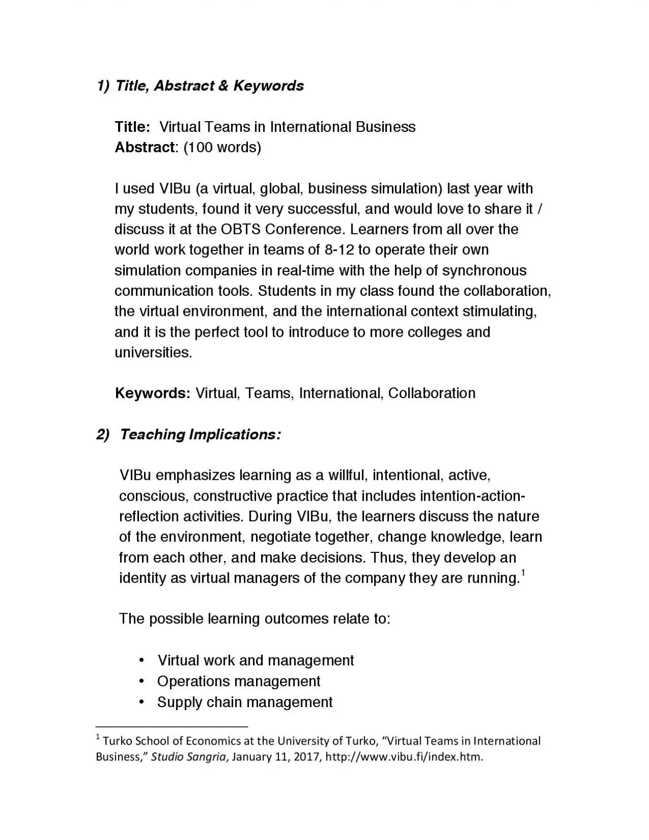 PDF-Teaching Implications VIBu emphasizes