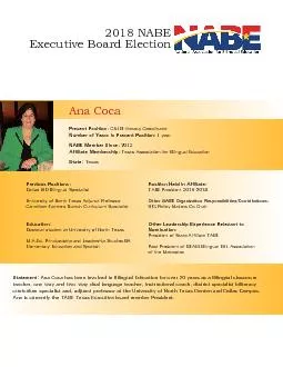 2018 NABEExecutive Board Election