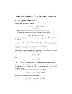 Math660Lecture5FDMforellipticequations12DellipticequationsConsiderth