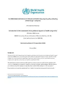 First WHO Global Conference on Air Pollution and Health Improving air