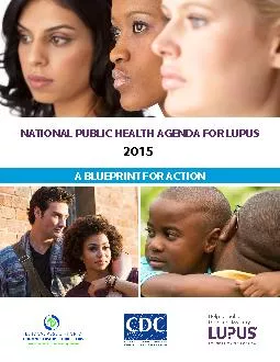 NATIONAL PUBLIC HEALTH AGENDA FOR LUPUS