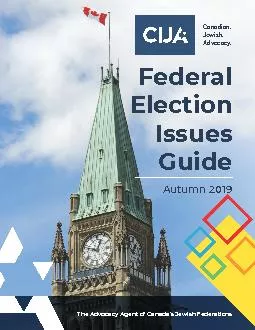 CIJA Federal  Election Guide 2019         1