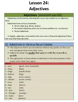 Adjectives