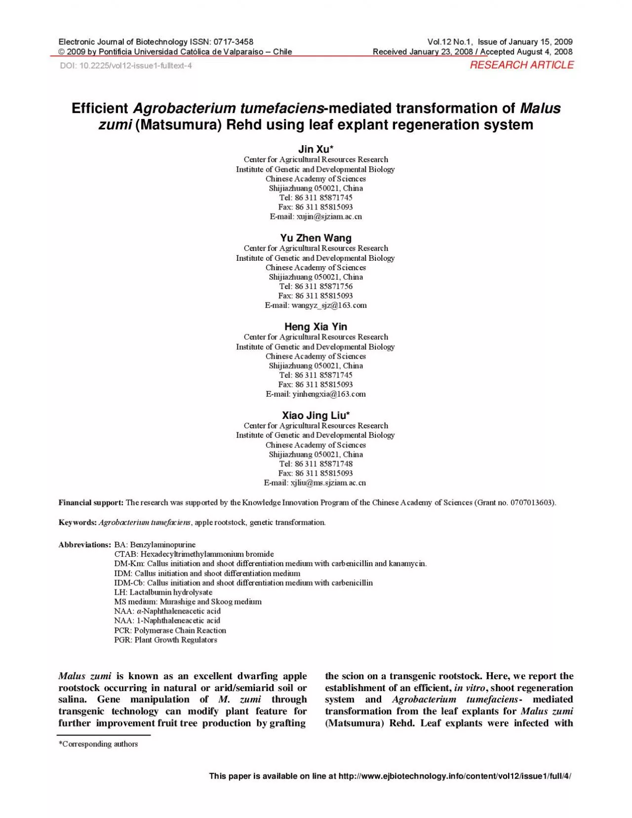 PDF-Electronic Journal of Biotechnology ISSN 07173458