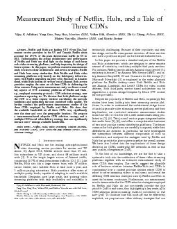 1MeasurementStudyofNetixHuluandaTaleofThreeCDNsVijayKAdhikariYangG