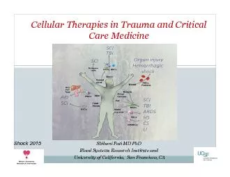 Cellular Therapies in Trauma and Critical