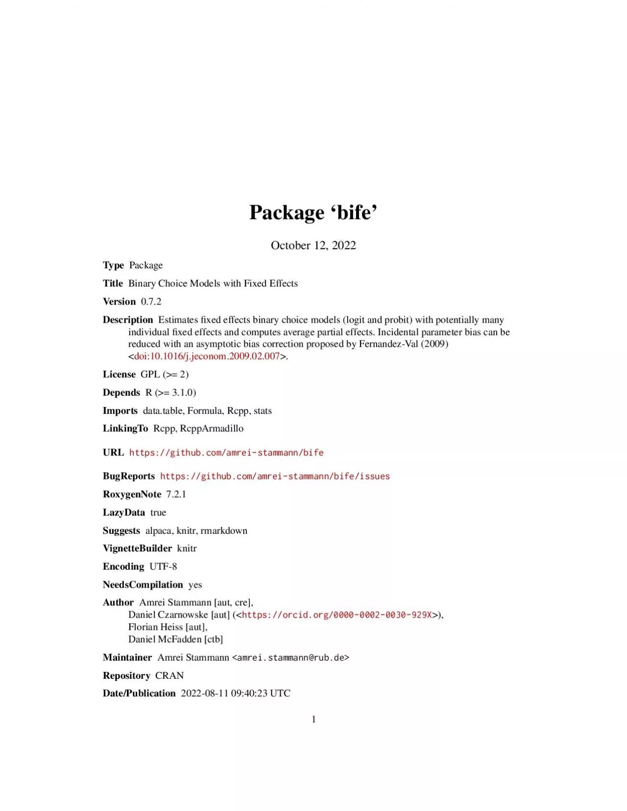 PDF-PackagebifeOctober302020TypePackageTitleBinaryChoiceModelswithFixed