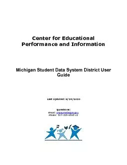 nter for Educational Performance and InformationMichigan Student Data