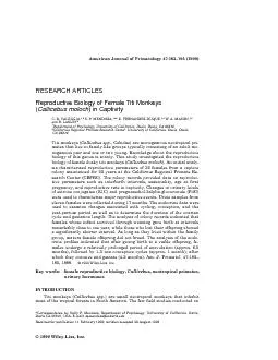 PDF-RESEARCH ARTICLESReproductive Biology of Female Titi Monkeysnogamous p