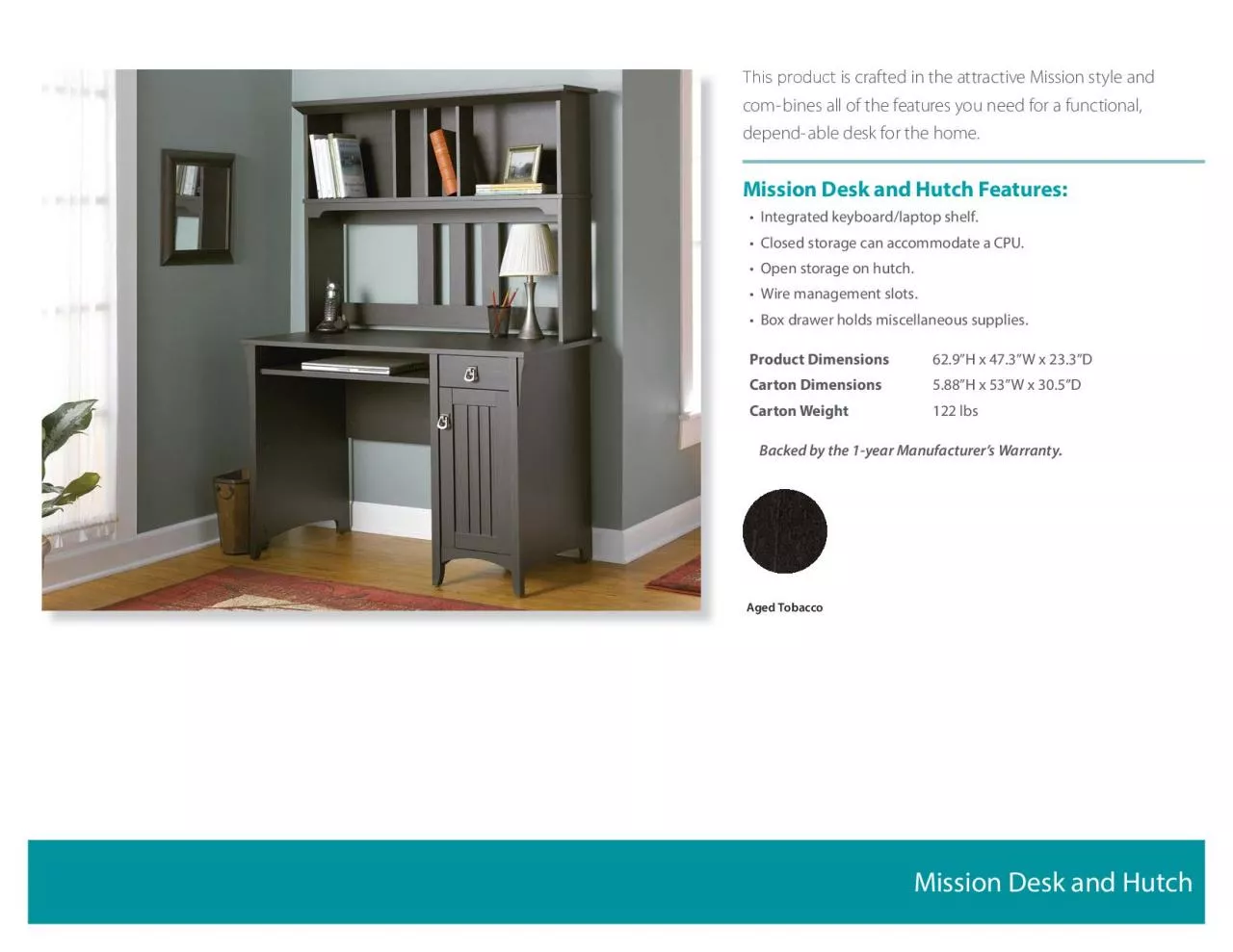 PDF-Mission Desk and Hutch FeaturestOUFHSBUFELFZCP