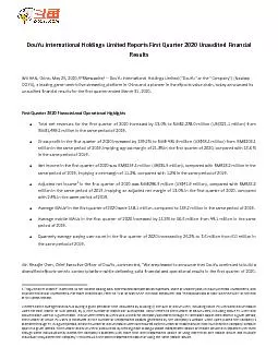 DouYu International Holdings Limited Reports First Quarter 2020 Unaudi