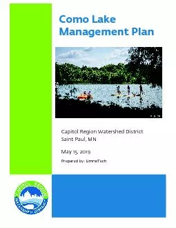 Como Lake Management Plan