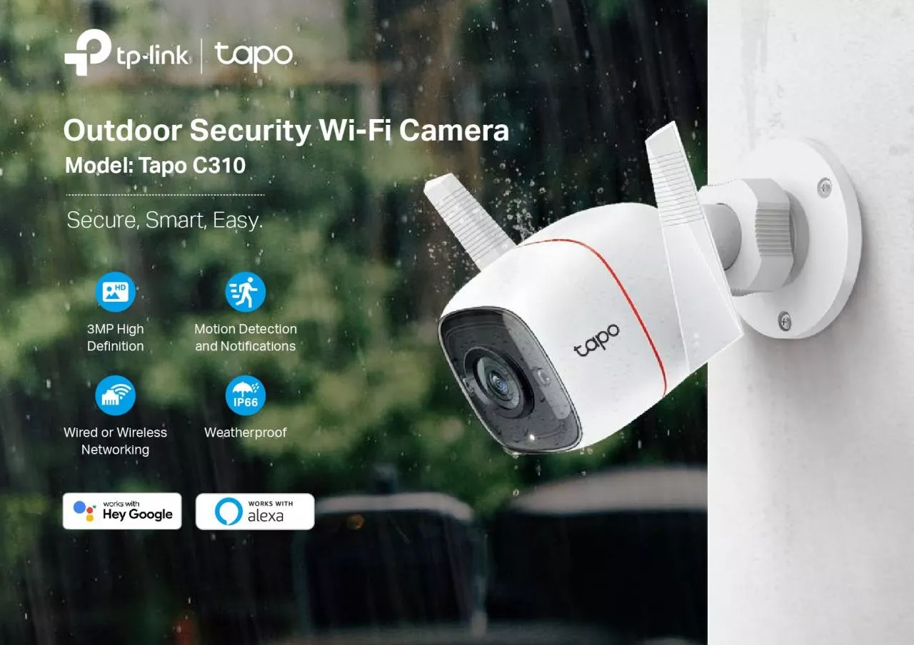 PDF-Model Tapo C310Outdoor Security WiFi Camera