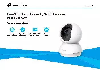 Model Tapo C200PanTilt Home Security WiFi Camera